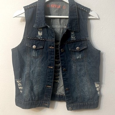 SI Style vest jeans size M (runs small see pics) grunge