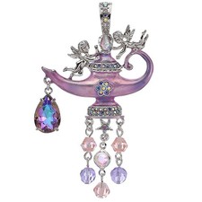 Kirks Folly Mystic Magic Genie Lamp Foldover Pendant sterling silvertone