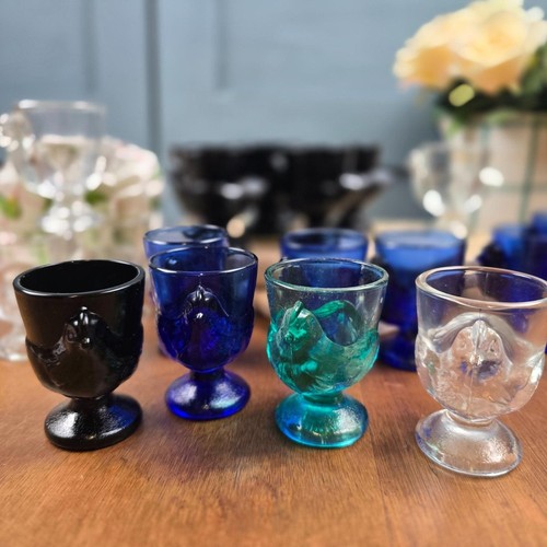 Coquetier poule vintage verre