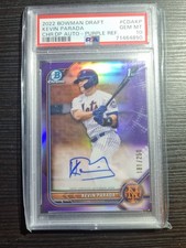 2022 Bowman Draft Kevin Parada Purple Refractor Autograph /250 CDA-KP PSA 10