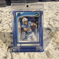 2024 Donruss Clearly Rated Rookie Ladd McConkey Auto /17 RC Cracked Ice Chargers