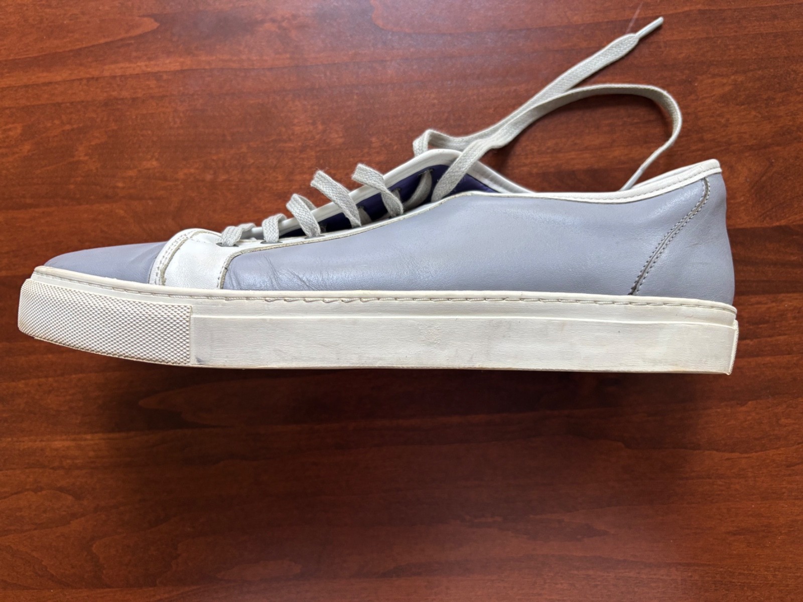 SAOLA Scarpe da uomo Noah Waxman Gotham ll SN2CLF sneakers in pelle grigio bianco