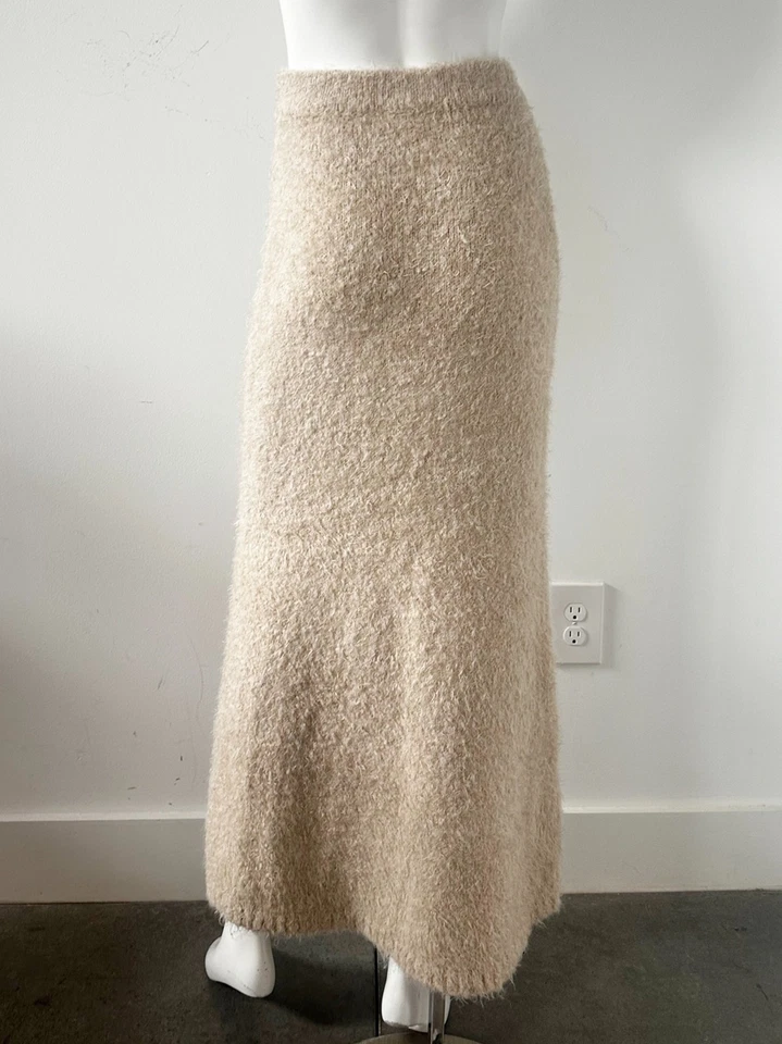 Falda Topshop Tejida Esponjosa Midi Avena Talla 0 2 Foto 3 de 4