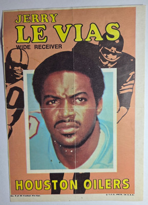 1971 Topps Football Pin-Ups #9 Jerry LeVias (B)