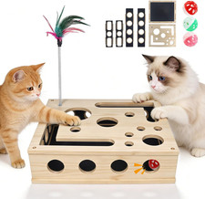 Cat Scratch Puzzle Enrichment Box, Interactive Cat Nail File Scratcher with Sand