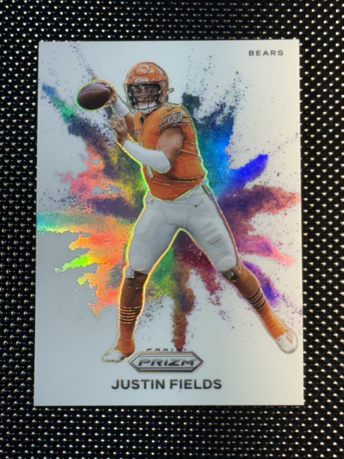 2023 Panini Prizm Football JUSTIN FIELDS CASE HIT Color Blast SSP # CB-2