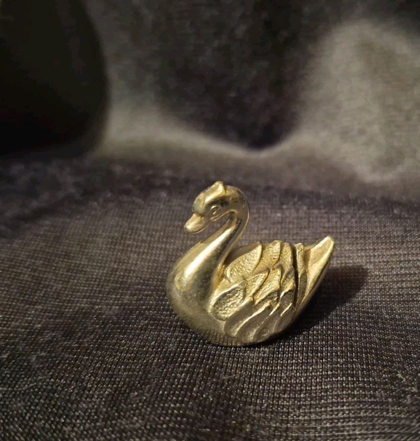 5er Set Figuren Tiere Schwäne Metall Schwer Kartenhalter Deko Mini Geschenk