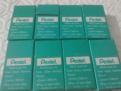 Pentel Refill Lead For Pentel 8 Color Automatic Pencil 2mm x 58mm Open 4PC Tubes