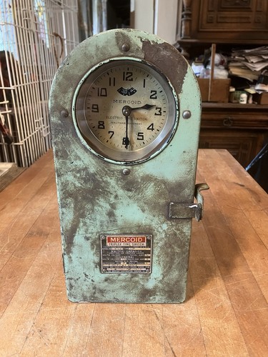 Antique Vintage Old Mercoid Triplex 201 Time Switch with Waltham Movement Clock