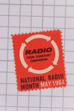 National Radio Month May 1964 Radio Your Constant Companion Poster Stamp used