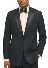 B By Brooks Brothers Tuxedo Jacket Men's Size 46R Black Classic Fit Stretch