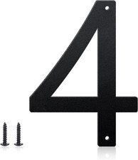 4 Inch House Numbers and Metal Letters for Outdoor Signs, House Numbers for Outs