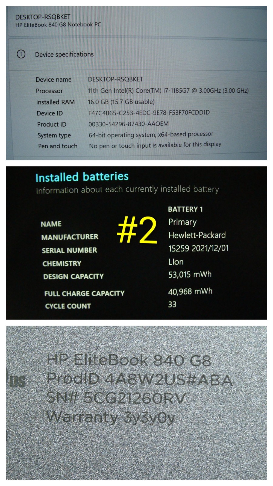 HP EliteBook 840 G8, 14-Inch Laptop, with Intel Core i7 11th Gen., Windows 11 Pro