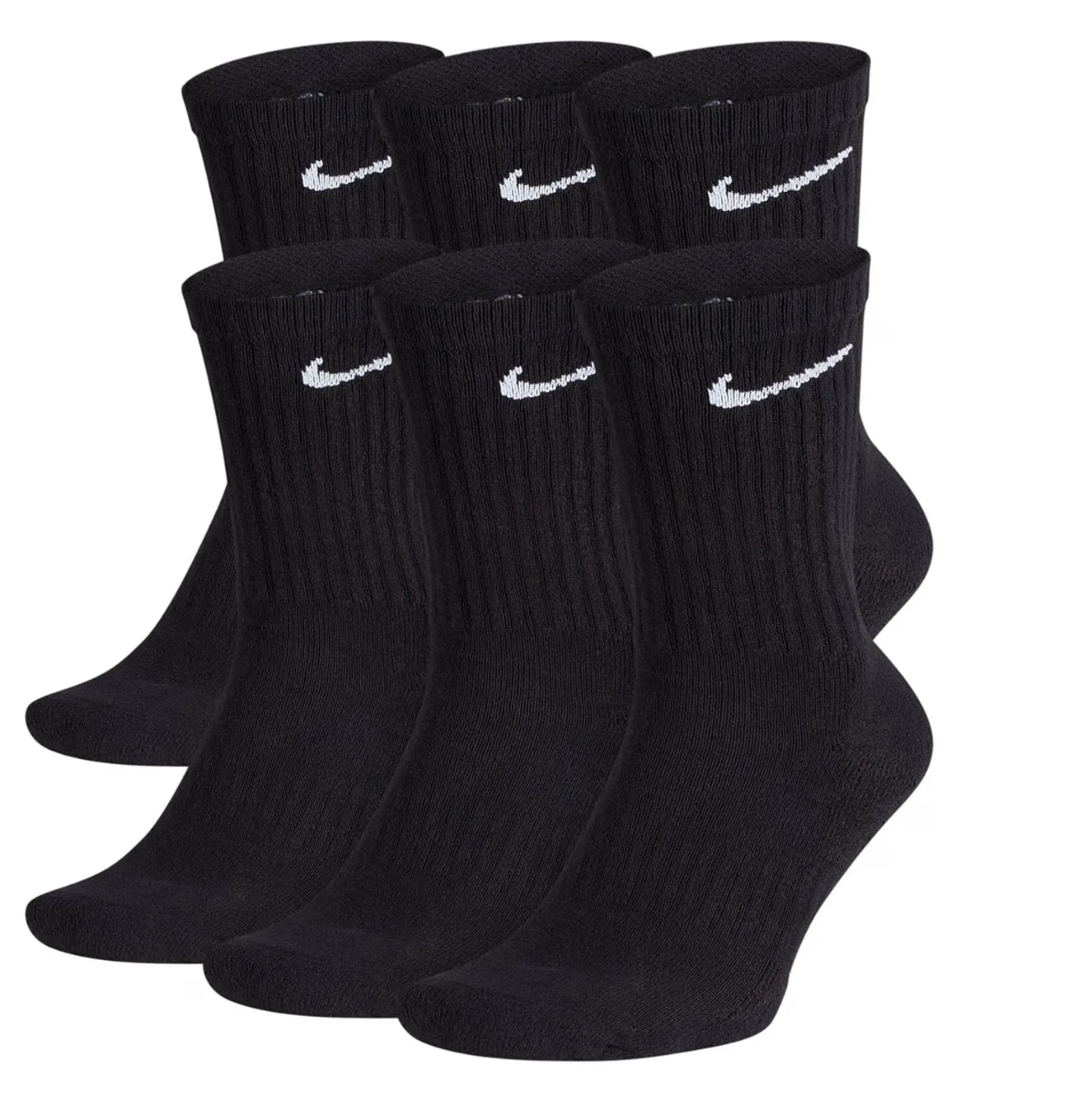 Nike Everyday Cushion Crew Trainingssocken für Herren Paar - Schwarz