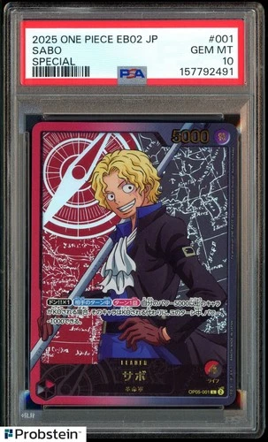 Sabo SPR Gold Leader EB02 (OP05-001) (SP) - One Piece Card Game Japanse PSA 10