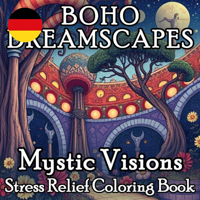 BOHO Dreamscapes: Mystic Visions: Stress Relief Coloring Book