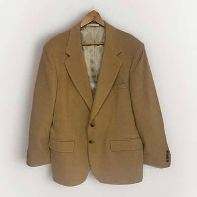 Club Room Mens 100% Camel Hair Blazer 42R Sport Coat Old Money Tan Quiet Luxury