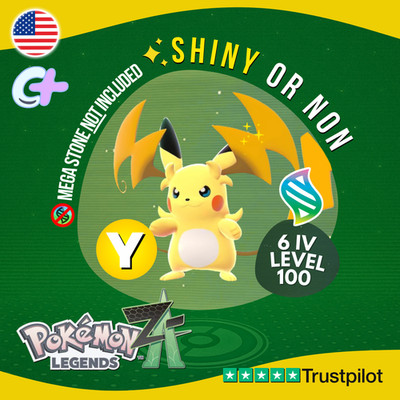Mega Raichu Y Shiny or Non   6 IV Pokémon Legends Z-A Battle Ready ZA Z A