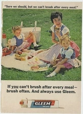 Gleem Tooth Paste Brush Often and Always Use Gleam 1963 Vintage Ad