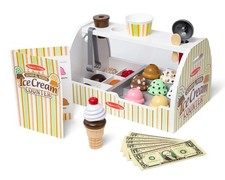 Melissa  Doug Scoop  Serve Ice Cream Counter Play Set 28pcs  LCI9286 