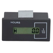 Square Excavator Hour Meter LCD Display Universal Built In Chip Multiple Use