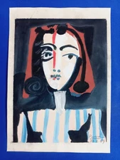 Pablo Picasso Drawing (Handmade) Very well preserved antique paper.