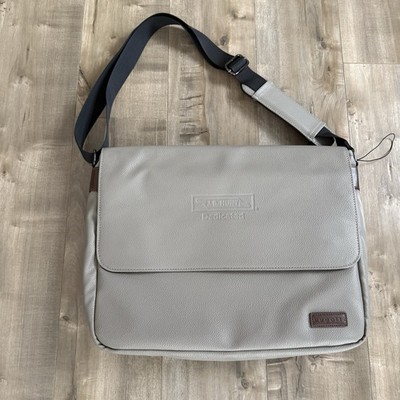 NEW Bugatti Computer Bag Messenger Crossbody Briefcase JB Hunt Pebbled Taupe