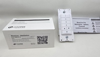 Cooper Lighting WaveLinx Wallstation Battery Powered   White   Wireless Control