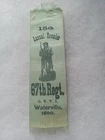 WATERVILLE OHIO 67th OHIO VOL INFANTRY GAR CIVIL WAR GRAND ARMY REUNION RIBBON