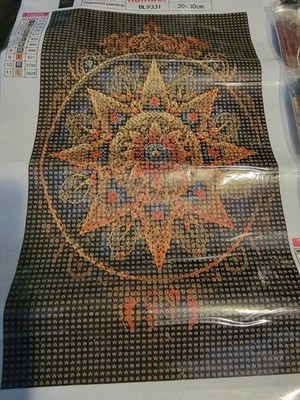 Diamond Art Kit, Mandala Sun, Colorful, 5D, 20x20cm / 8x8in