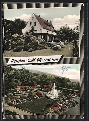 Bodenwerder a. d. Weser, Terrassen-Cafe und Pension Offermanns, Ansichtskarte 