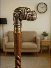 NEW SOLID ANTIQUE SOLID BRASS HANDLE WOODEN WALKING STICK CANE VINTAGE DESIGNER