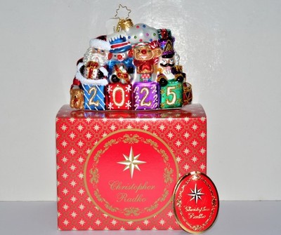 Christopher Radko * STACKING UP THE CHEER * 2025 Toys Blocks Ornament 4'' NEW