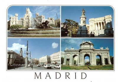 Madrid Puerta del Sol Tor der Sonne Spanien Mehransicht Postkarte