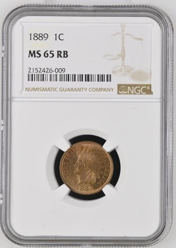 1889 Bronze Indian Cent 1C NGC MS65RB