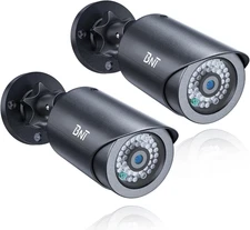 BNT Dummy Fake Security Camera, with One Red LED Light at Night, for Home and Bu