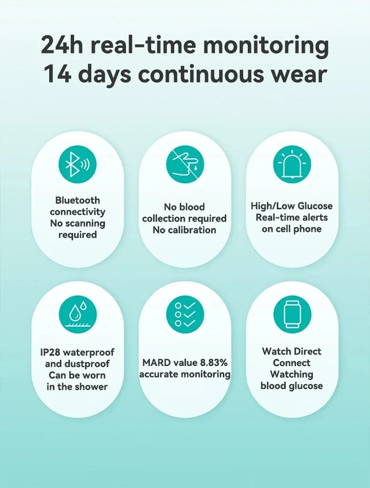 Home blood glucose meter 24hour dynamic blood glucose monitoring ...