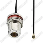 IPX / u.fl to N-Type female bulkhead RF pigtail cable 1.13mm for Wi-Fi Radios 6"