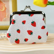 Strawberry Glitter Coin Purse NEW 