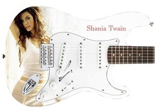 Shania Twain Signed "Sultry Elegance" Custom Graphics Guitar ACOA