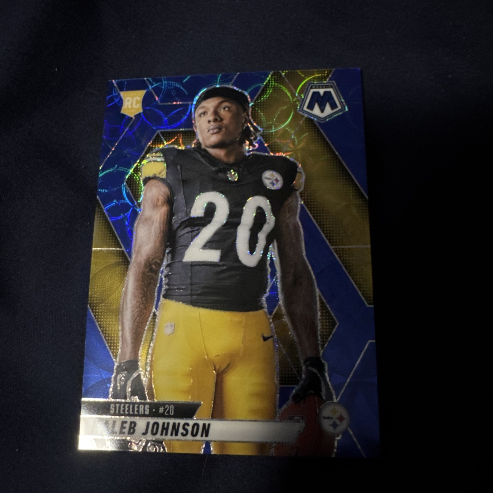 2025 Mosaic Blue Scope Prizm KALEB JOHNSON  #289 VARIATION---STEELERS