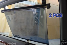 2pc Retractable Car Window Roller Sun Shade Blind Protector Tint Paper 5 Smoke