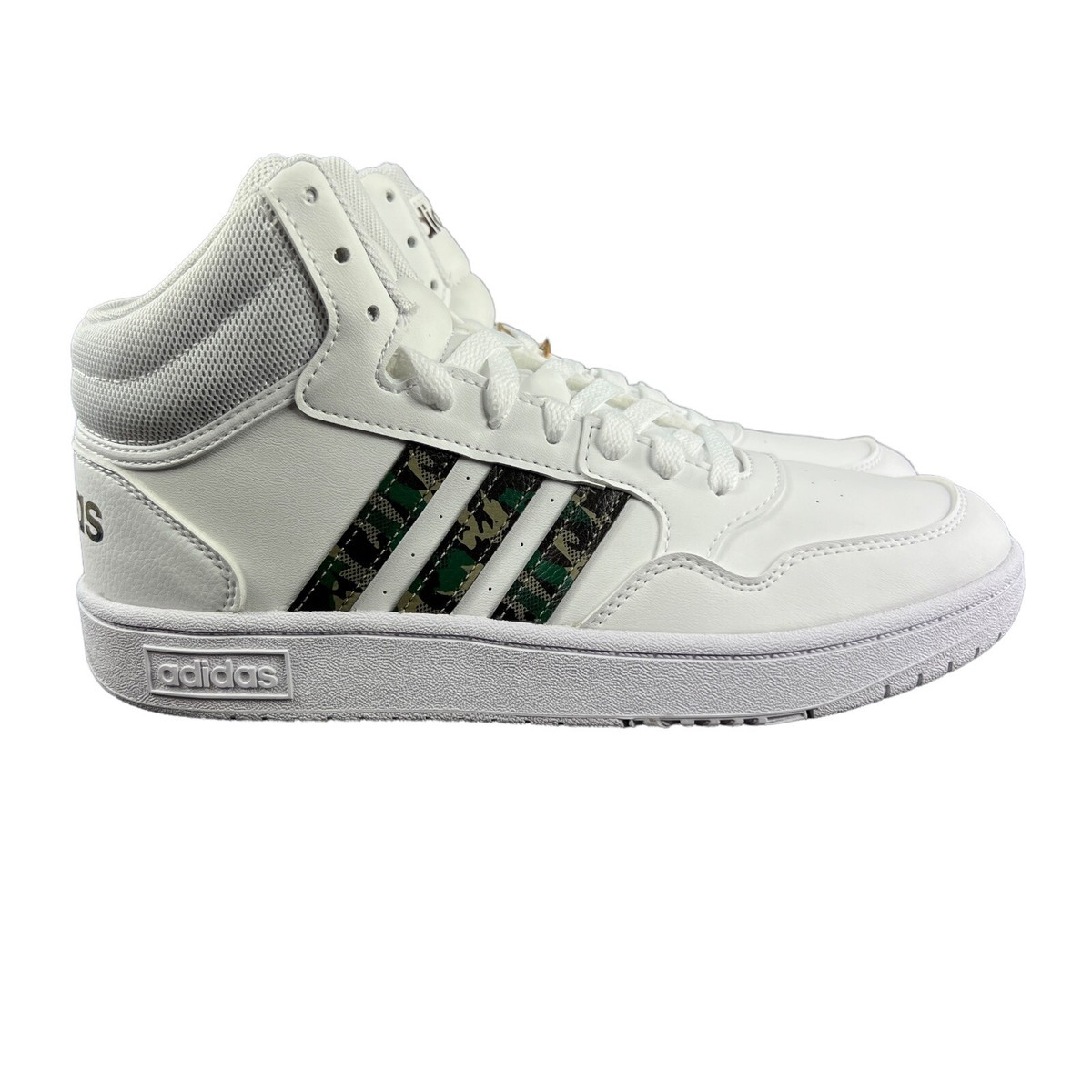 Tegenwerken Soepel mat Adidas Youth Hoops Mid 3.0 K White Green Camo Shoes GY4441 Size 7 (GS) |  eBay