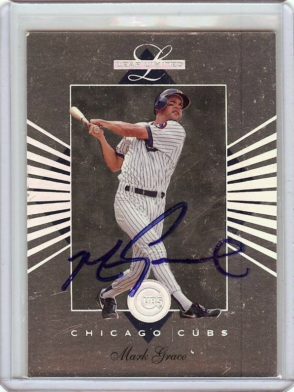 Mark Grace 1994 Leaf Limited Hand Signed Autograph Chicago Cubs #90 JSA UU68748