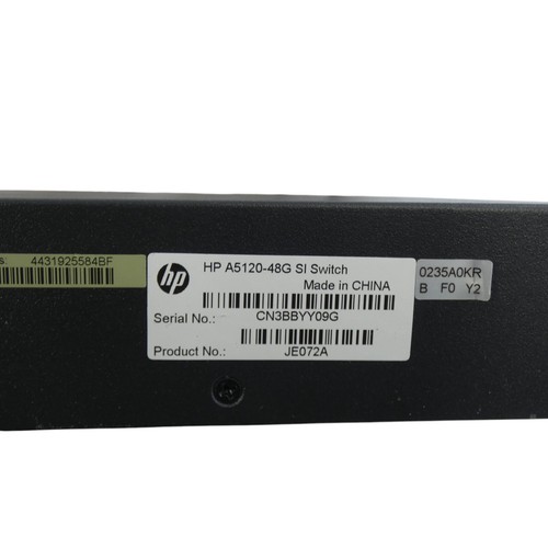 Commutateur intelligent HP S5120 J072A POE 48 commutateur Gigabit Ethernet gérable - Photo 11/24
