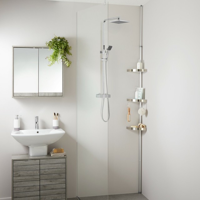 Floor To Ceiling Corner Shelving Unit With 3 Shelves Bathroom Bath Shower For Floor To Ceiling Corner Shelving Unit, Best Floor To Ceiling Shower Caddy