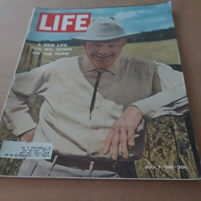 Vintage 1961 Life Magazine July 7 Issue Features ''New Life For Ike'' & More 