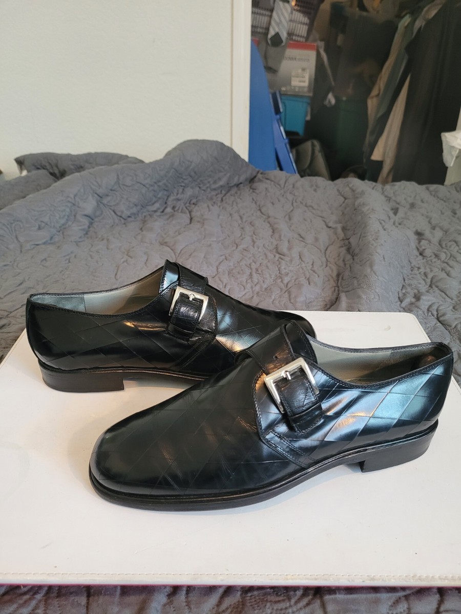 Lorenzo Banfi Milano Black Leather Monk Strap Men display picture 2