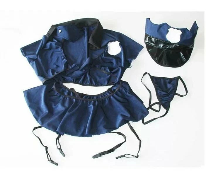 Cosplay Sexy Uniforme Police Erotique taille Unique avec menottes et casquette - Photo 4/4