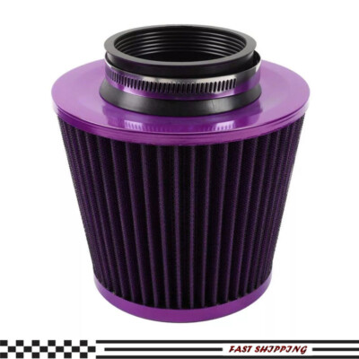 Cone Filter Cold Air Intake Purple Dry Filter 3'' 76mm Inlet High Performance